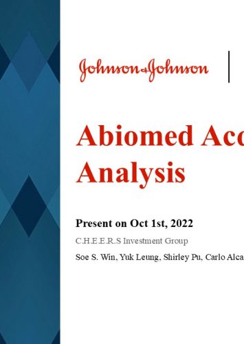 Capstone Complete: Making the Case Against Johnson & Johnson’s Acquisition of Abiomed